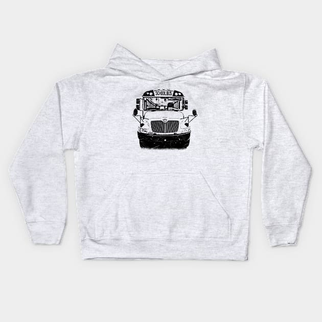 school bus Kids Hoodie by hottehue